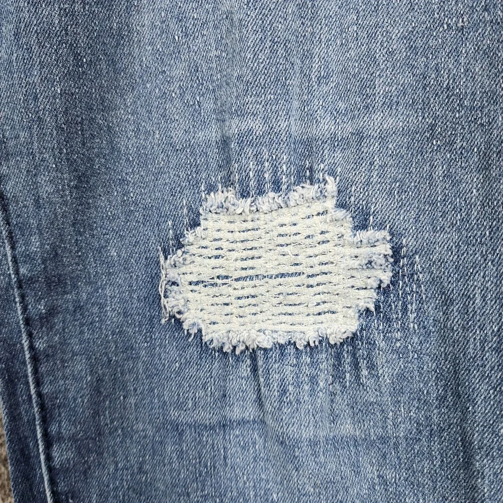 Blue‎ Cult Distressed Jeans Mens 42 Blue Ripped Straight Leg Denim